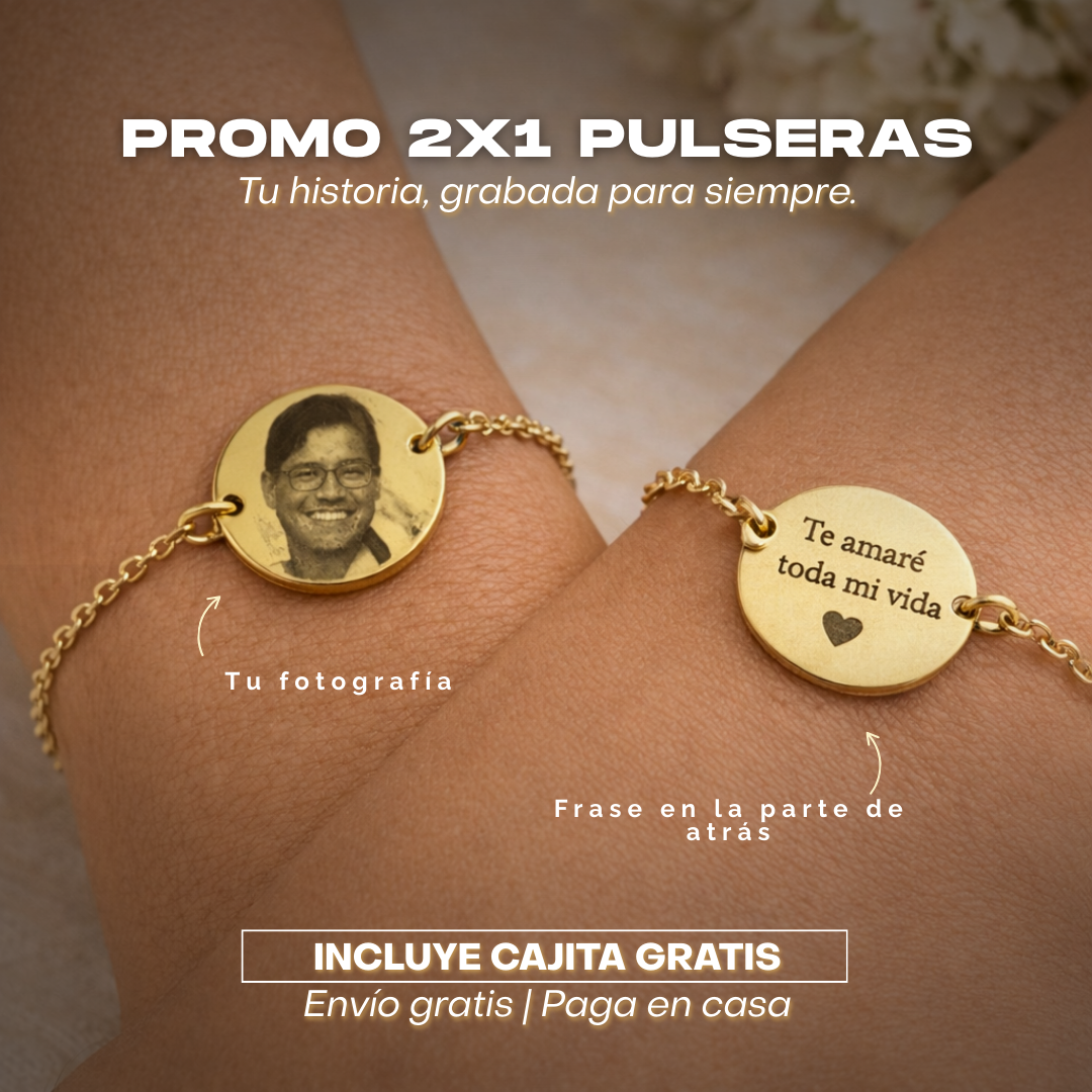 PROMO 2X1 PULSERAS PERSONALIZADAS | ORO GOLDFIELD